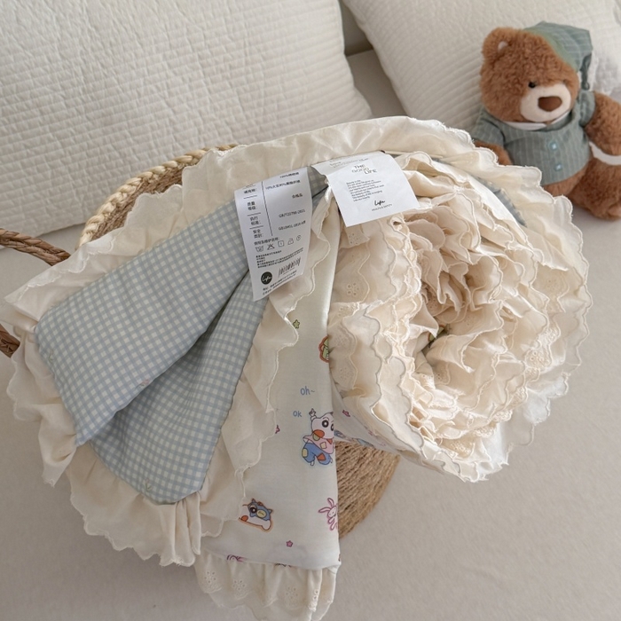 91家纺网 家纺一手货源 找家纺 暖生活 2026春夏新款全棉花边款夏被夏凉被空调被-卡通版 快乐小新