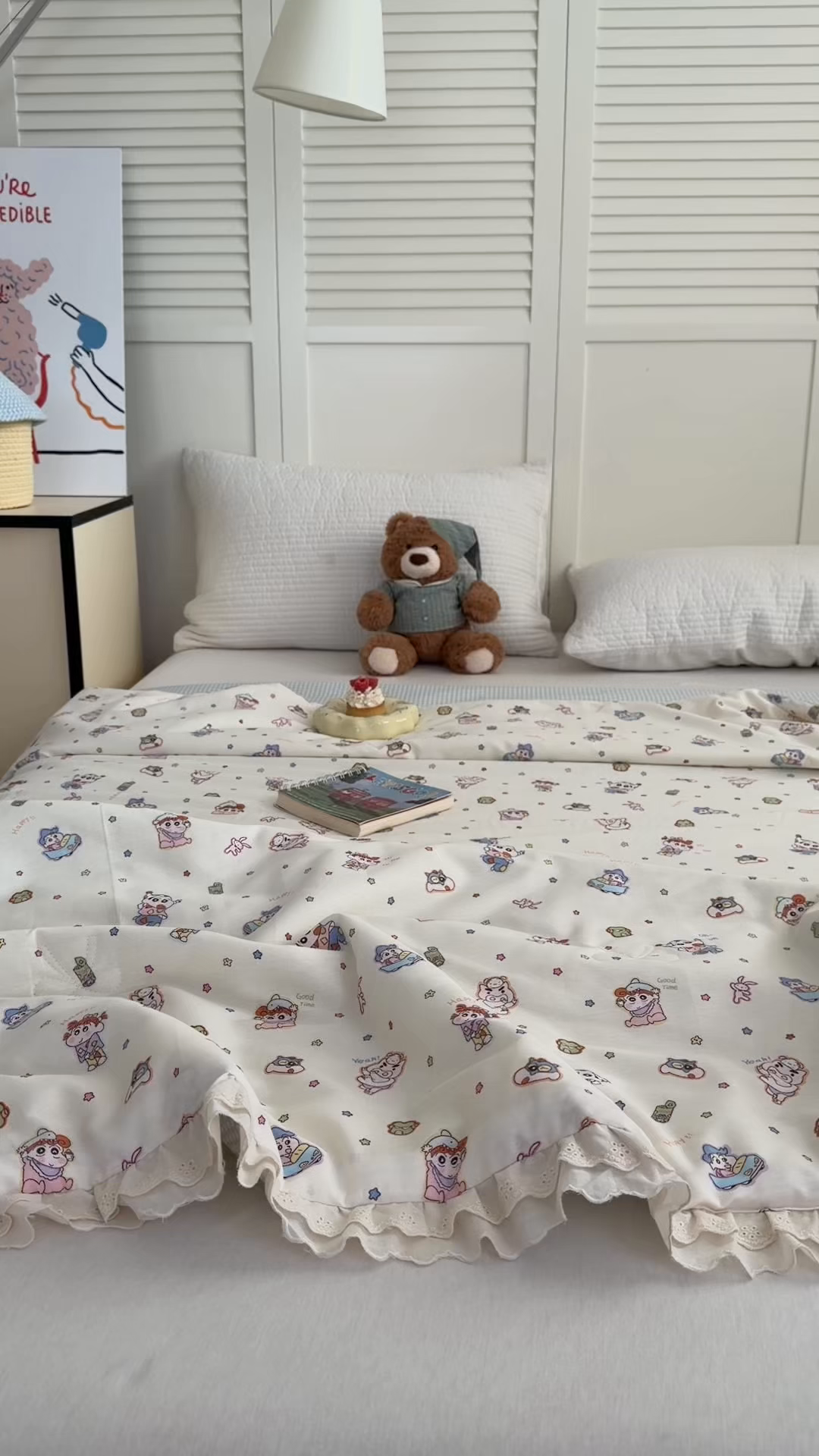 91家纺网 家纺一手货源 找家纺 暖生活 2026春夏新款全棉花边款夏被夏凉被空调被-卡通版 快乐小新