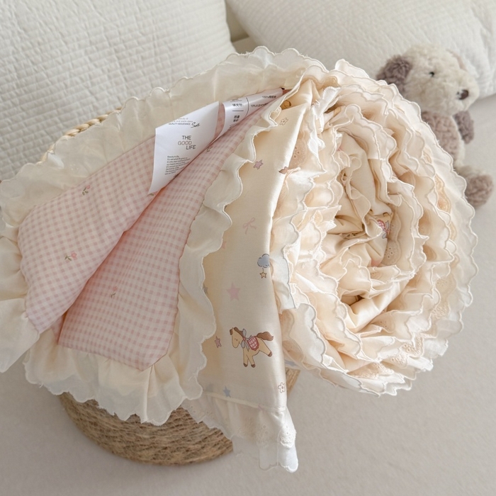 91家纺网 家纺一手货源 找家纺 暖生活 2026春夏新款全棉花边款夏被夏凉被空调被-卡通版 小小马