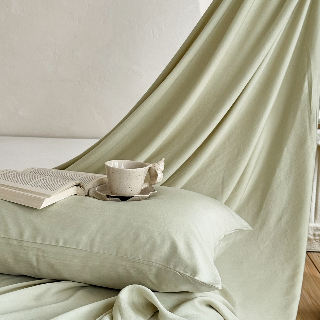 91家纺网 家纺一手货源 找家纺 （总）时光里 2026新款60支水洗天丝单枕套 枕套单件枕套单品