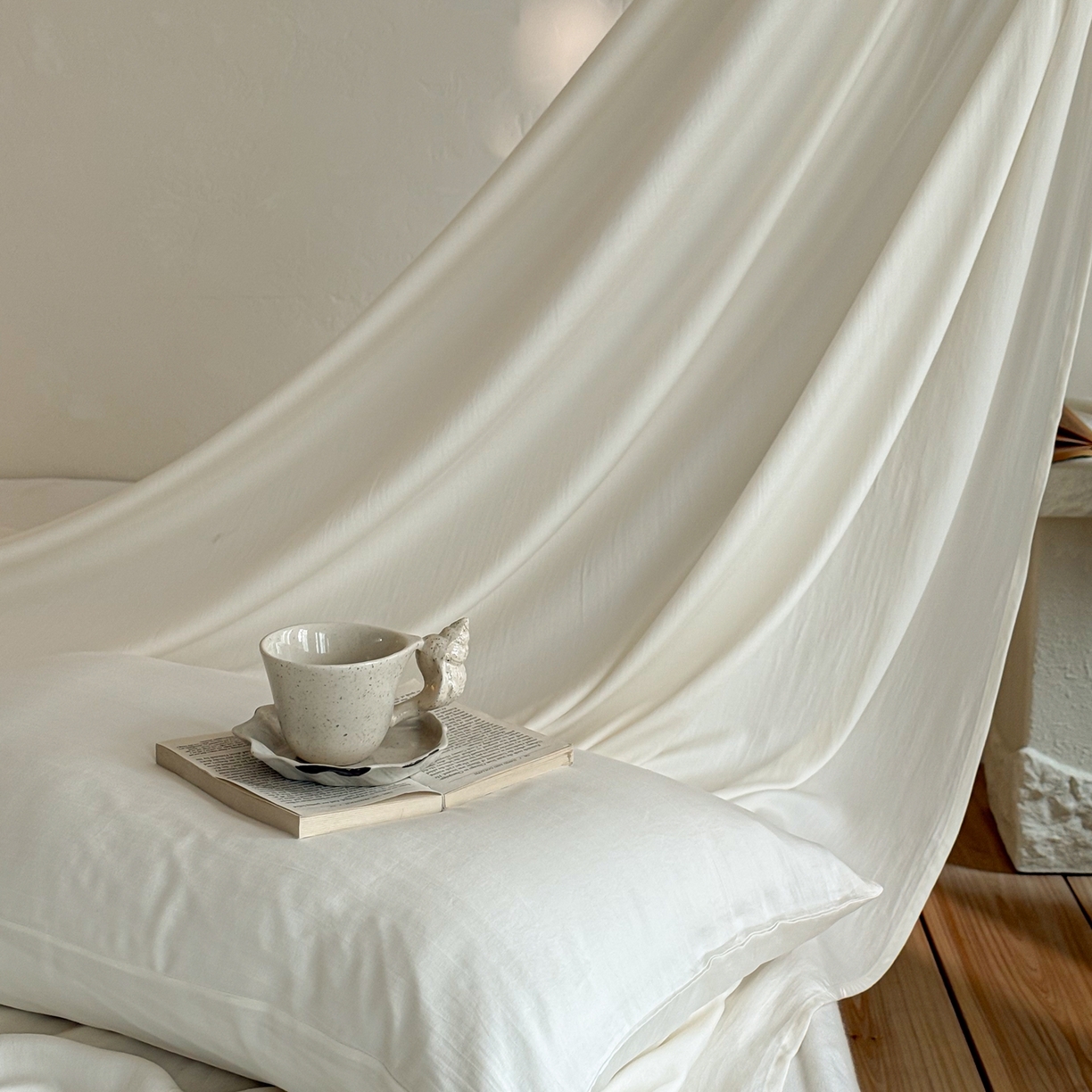 91家纺网 家纺一手货源 找家纺 （总）时光里 2026新款60支水洗天丝单枕套 枕套单件枕套单品