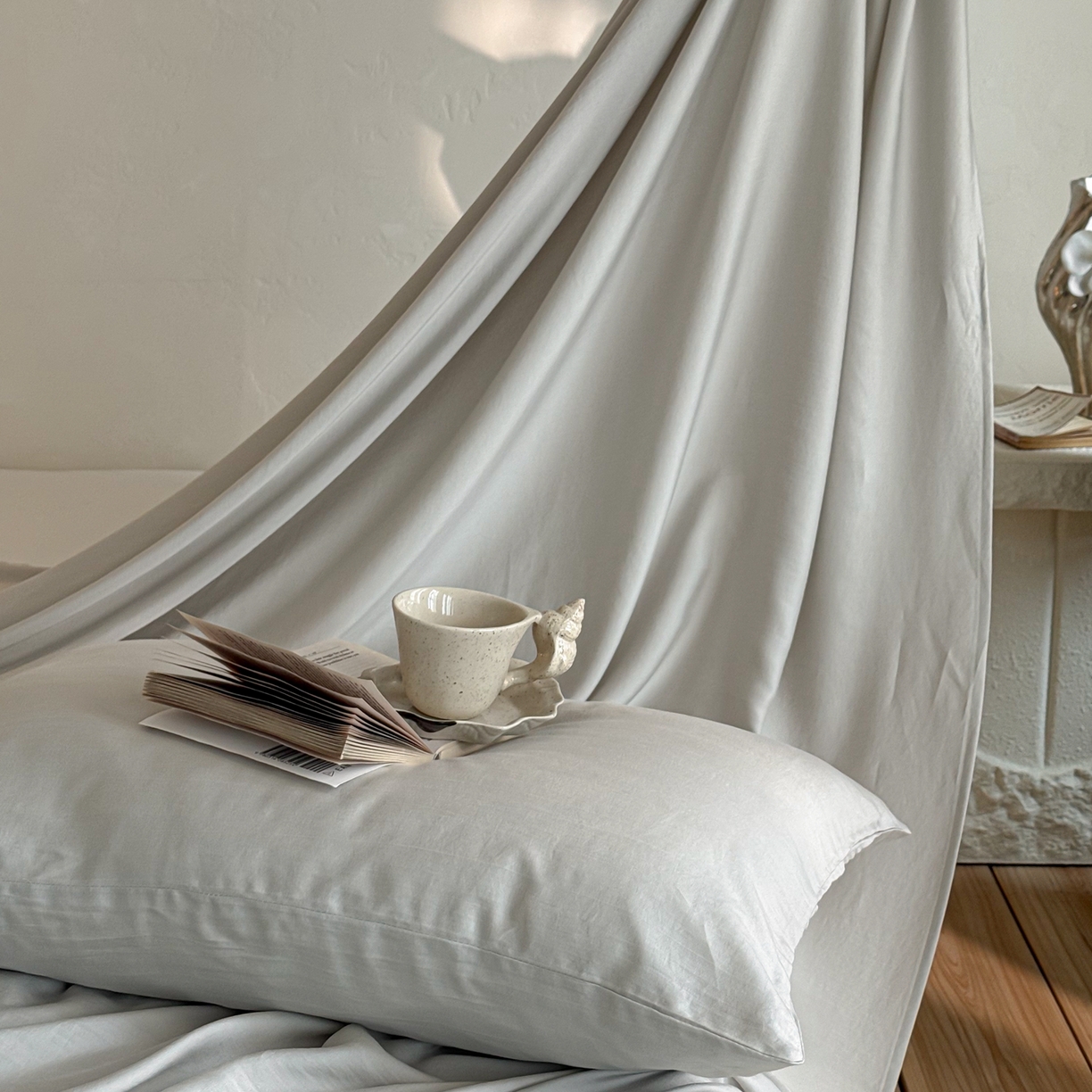 91家纺网 家纺一手货源 找家纺 （总）时光里 2026新款60支水洗天丝单枕套 枕套单件枕套单品