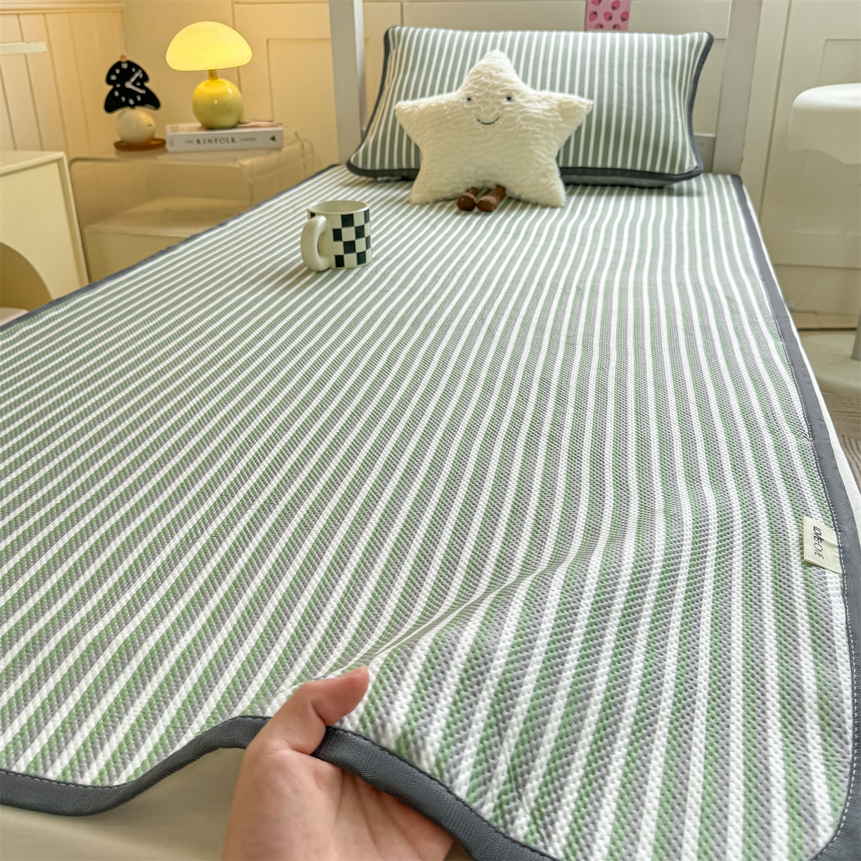 91家纺网 家纺一手货源 找家纺 （总）源舍家纺 2026新款A类印花乳胶席凉席三件套