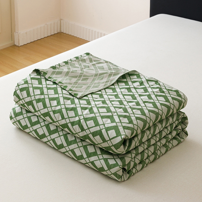 悦然毛巾被 2026新款竹纤维冷感毯盖毯再生素纤维休闲夏被毛巾被夏凉被空调被 格韵梦享绿