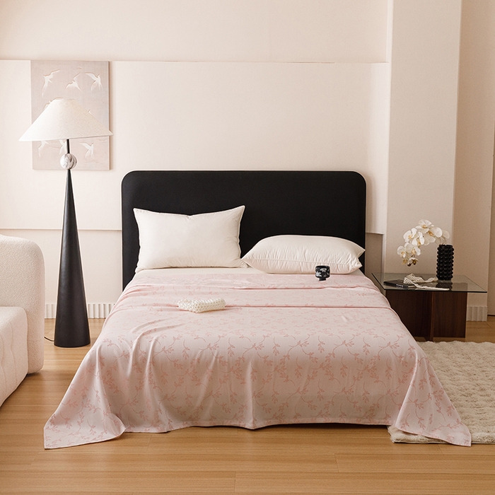 91家纺网 家纺一手货源 找家纺 悦然毛巾被 2026新款竹纤维冷感毯盖毯再生素纤维休闲夏被毛巾被夏凉被空调被 竹韵叶梦粉