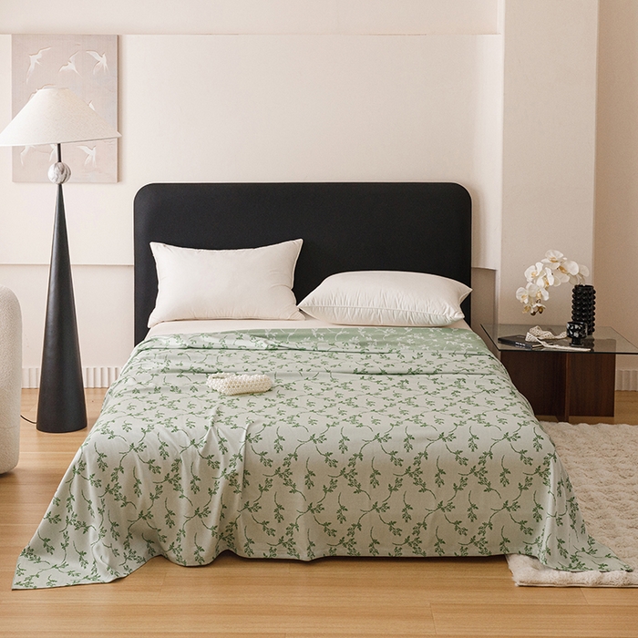 91家纺网 家纺一手货源 找家纺 悦然毛巾被 2026新款竹纤维冷感毯盖毯再生素纤维休闲夏被毛巾被夏凉被空调被 竹韵叶梦绿