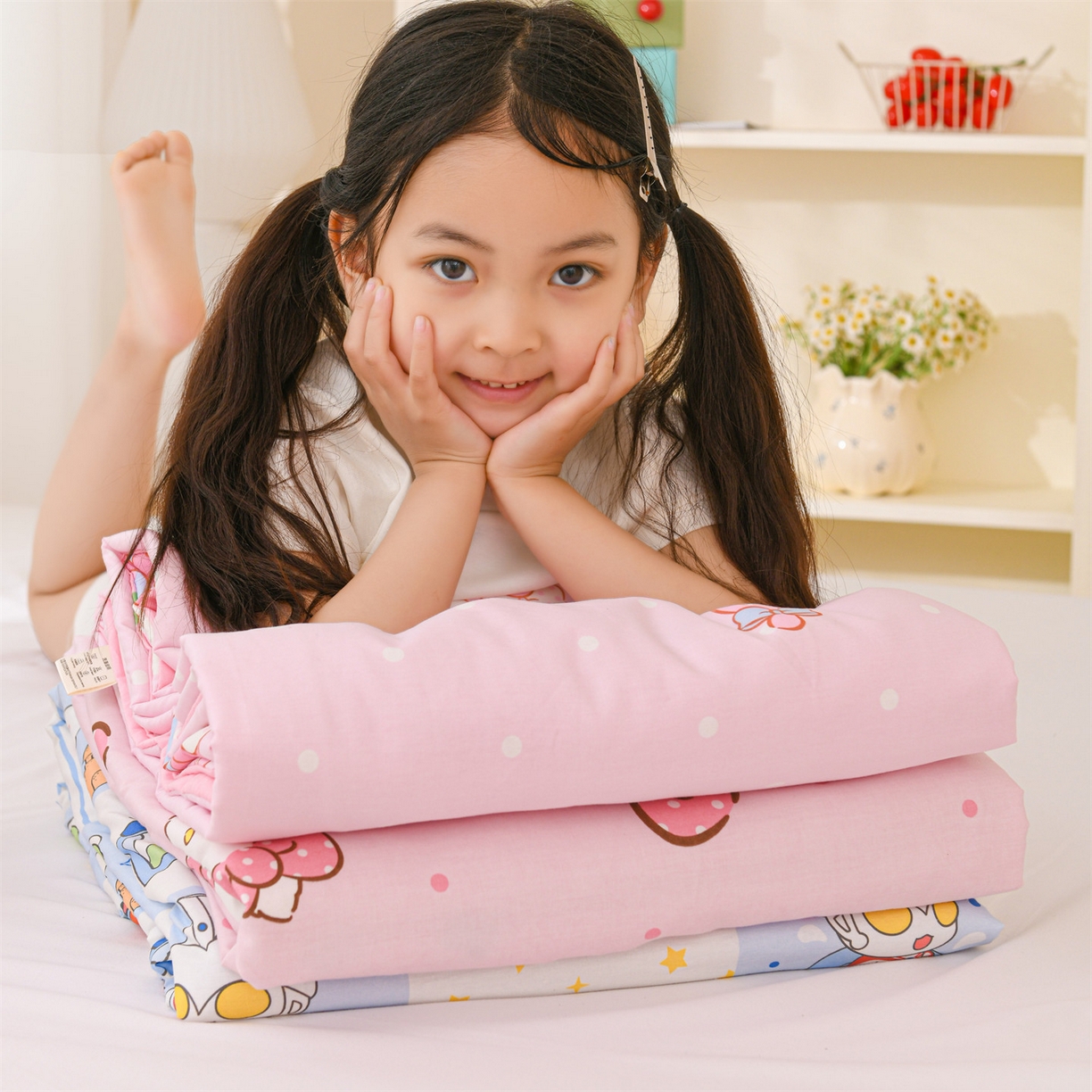 91家纺网 家纺一手货源 找家纺 （总）名兮家居 2026新款经典奥特曼三丽鸥A类全棉纯棉儿童睡袋护肚防踢被