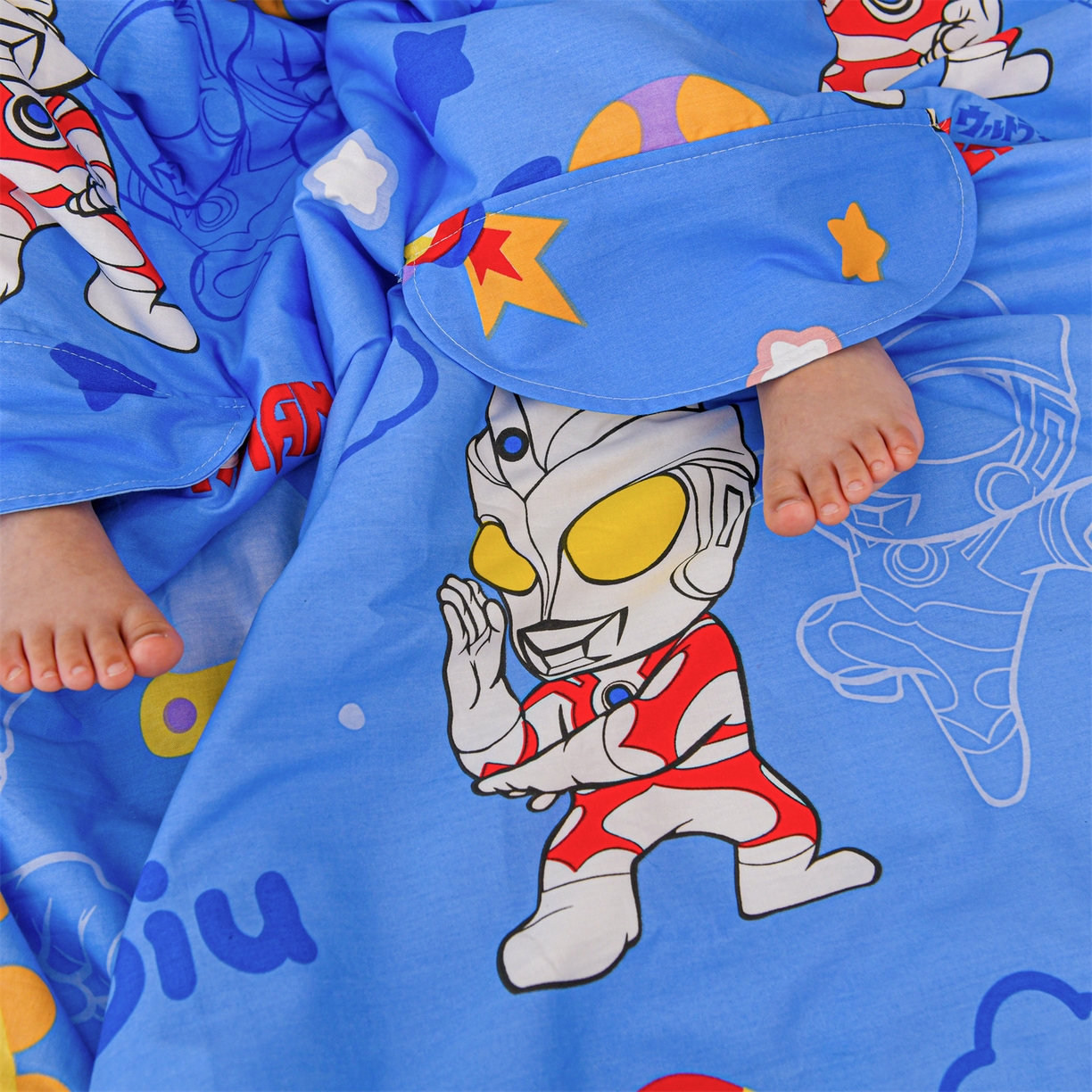 91家纺网 家纺一手货源 找家纺 名兮家居 2026新款经典奥特曼三丽鸥A类全棉纯棉儿童睡袋护肚防踢被 防踢被-光线王子