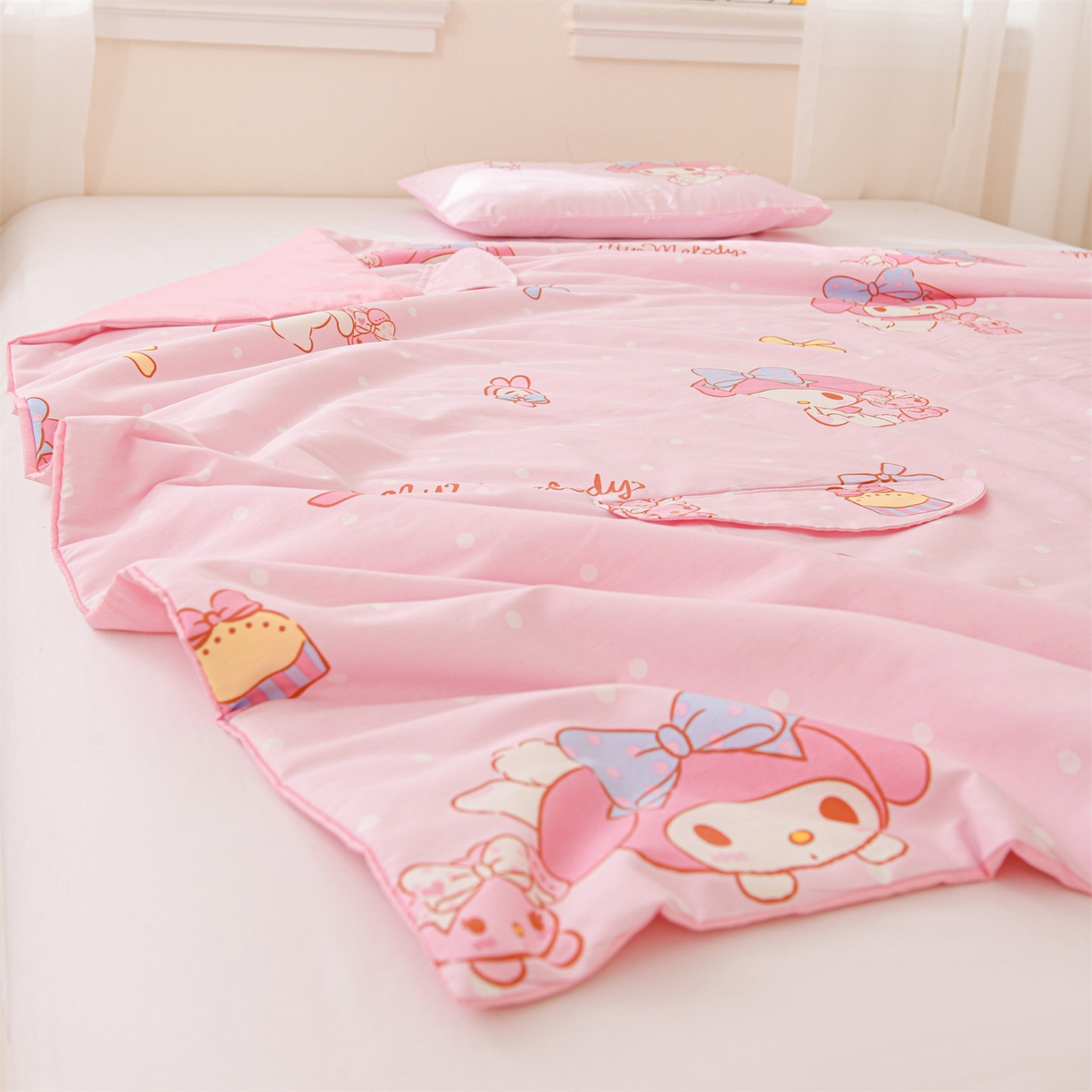 91家纺网 家纺一手货源 找家纺 名兮家居 2026新款经典奥特曼三丽鸥A类全棉纯棉儿童睡袋护肚防踢被 防踢被-魔法美乐蒂