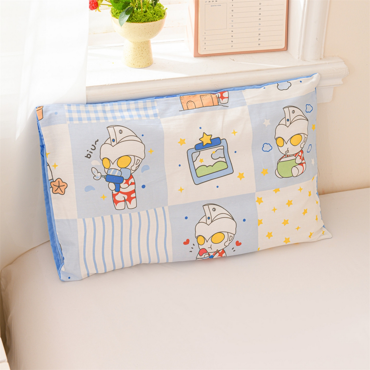 91家纺网 家纺一手货源 找家纺 名兮家居 2026新款经典奥特曼三丽鸥A类全棉纯棉儿童睡袋护肚防踢被 防踢被-小小艾斯