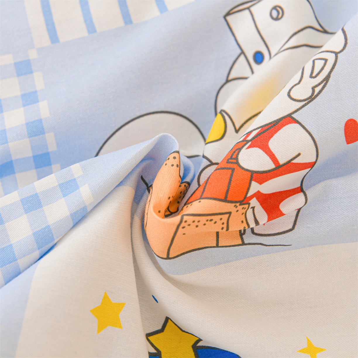 91家纺网 家纺一手货源 找家纺 名兮家居 2026新款经典奥特曼三丽鸥A类全棉纯棉儿童睡袋护肚防踢被 防踢被-小小艾斯