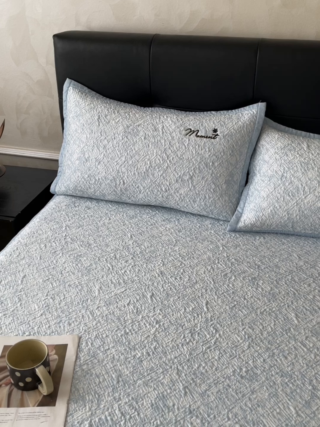 91家纺网 家纺一手货源 找家纺 （总）慕木家纺 2026新款巴洛克刺绣系列冰豆豆凉席和床笠凉席席子空调软席