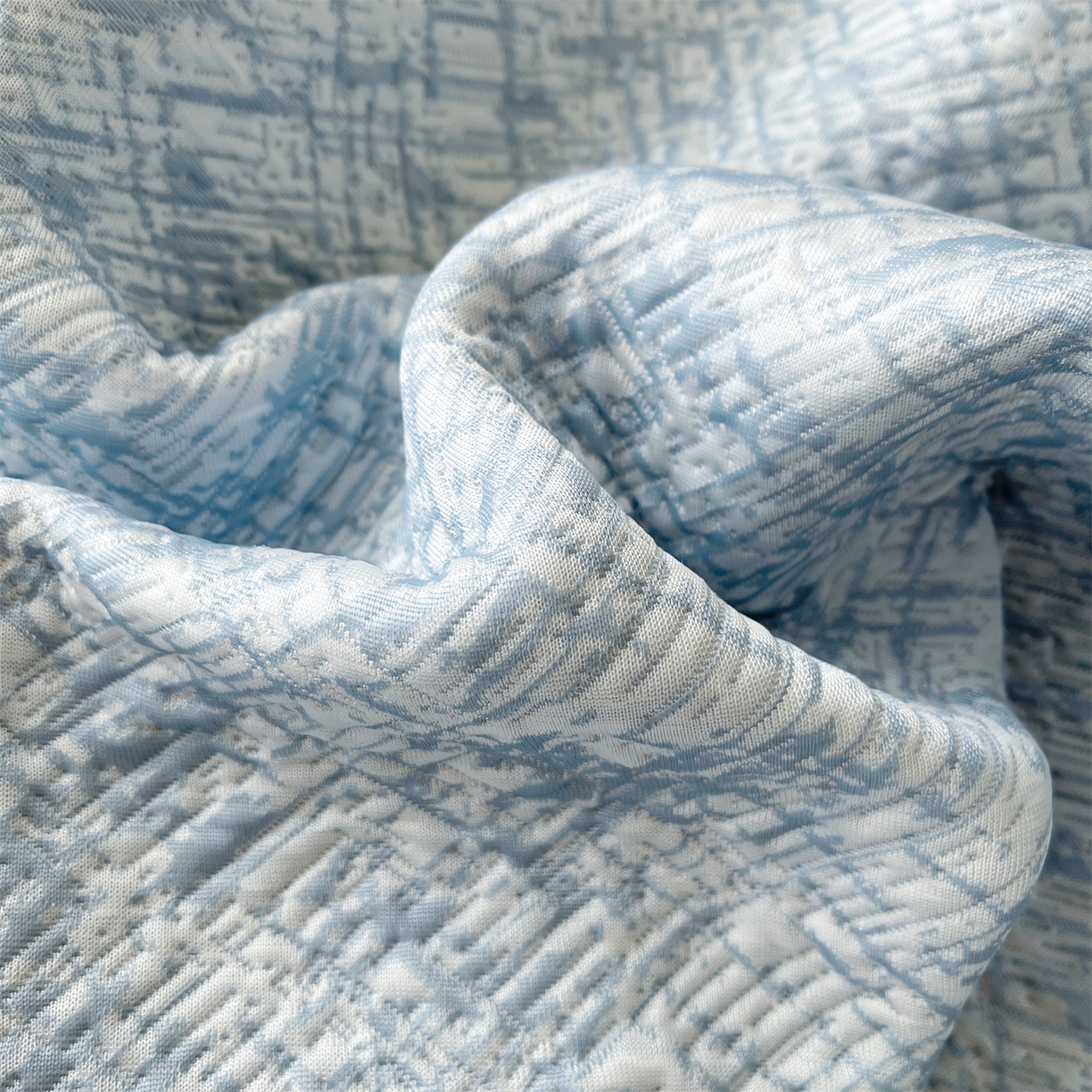 91家纺网 家纺一手货源 找家纺 慕木家纺 2026新款巴洛克刺绣系列冰豆豆凉席和床笠凉席席子空调软席 巴洛克-蓝 床席款