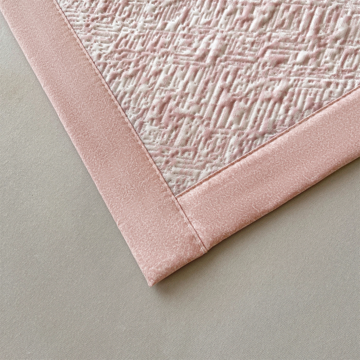 91家纺网 家纺一手货源 找家纺 慕木家纺 2026新款巴洛克刺绣系列冰豆豆凉席和床笠凉席席子空调软席 巴洛克-粉 床席款