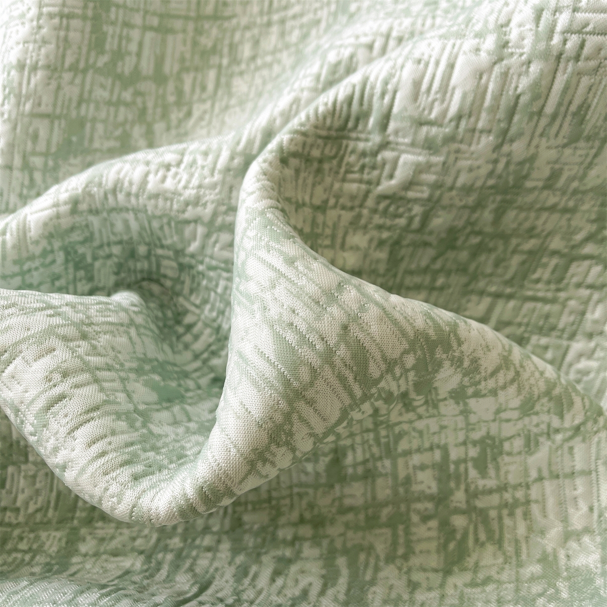 91家纺网 家纺一手货源 找家纺 慕木家纺 2026新款巴洛克刺绣系列冰豆豆凉席和床笠凉席席子空调软席 巴洛克-绿 床席款