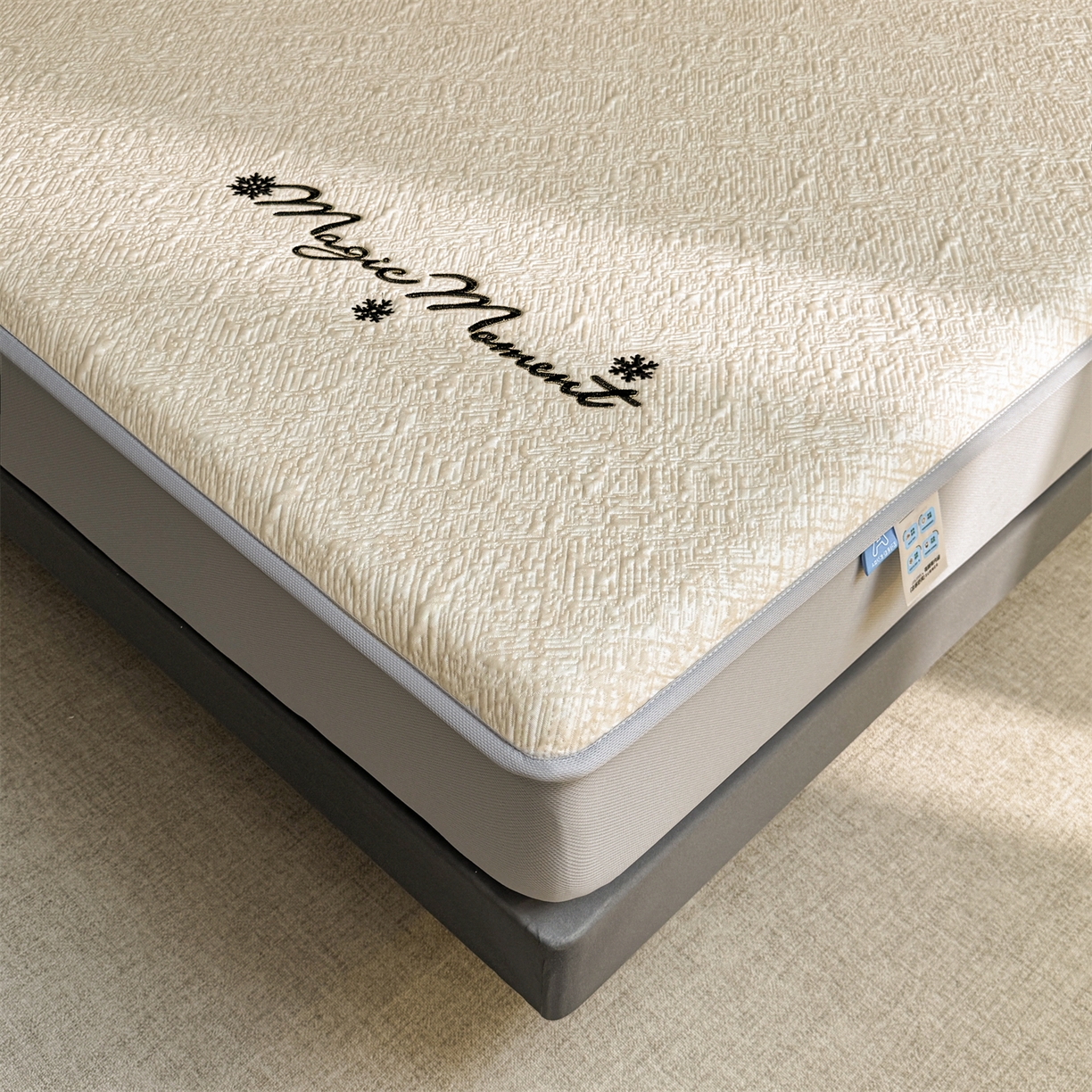 91家纺网 家纺一手货源 找家纺 慕木家纺 2026新款巴洛克刺绣系列冰豆豆凉席和床笠凉席席子空调软席 巴洛克-卡其 床笠款