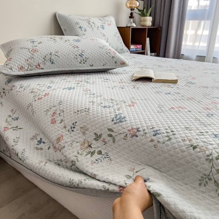 91家纺网 家纺一手货源 找家纺 （总）慕木家纺 2026春夏新款色织麻四季款单床盖 床盖单件