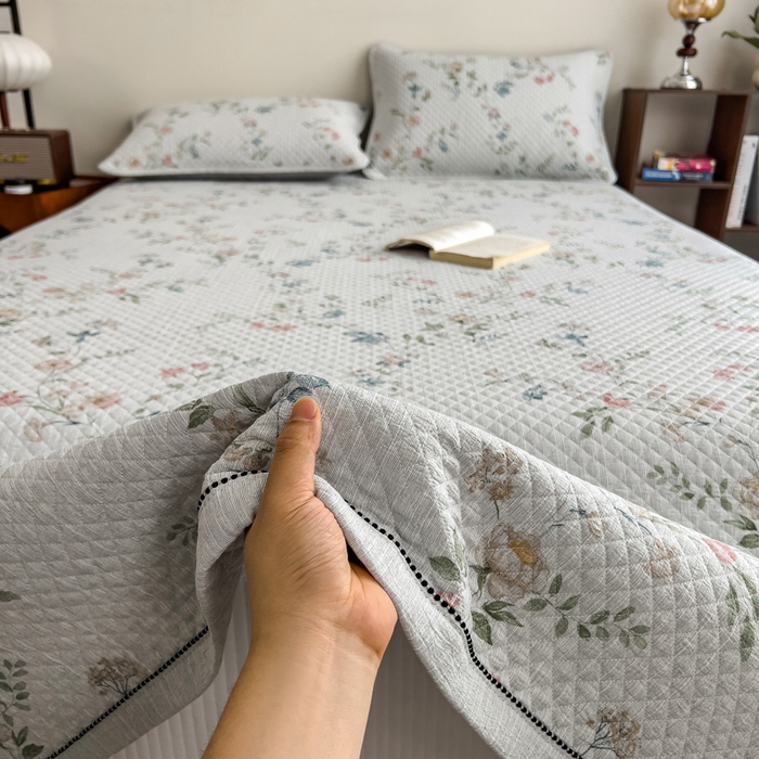 91家纺网 家纺一手货源 找家纺 （总）慕木家纺 2026春夏新款色织麻四季款单床盖 床盖单件