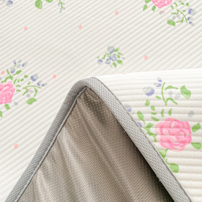 91家纺网 家纺一手货源 找家纺 女子家纺 2026新款斜纹凉感豆豆床笠款 床笠-粉花软熊