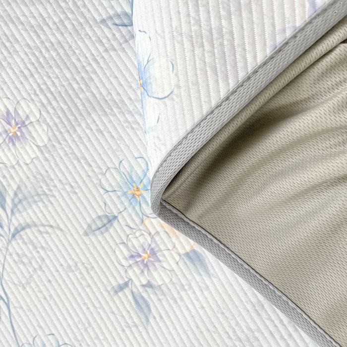 91家纺网 家纺一手货源 找家纺 女子家纺 2026新款斜纹凉感豆豆床笠款 床笠-蓝雾花枝