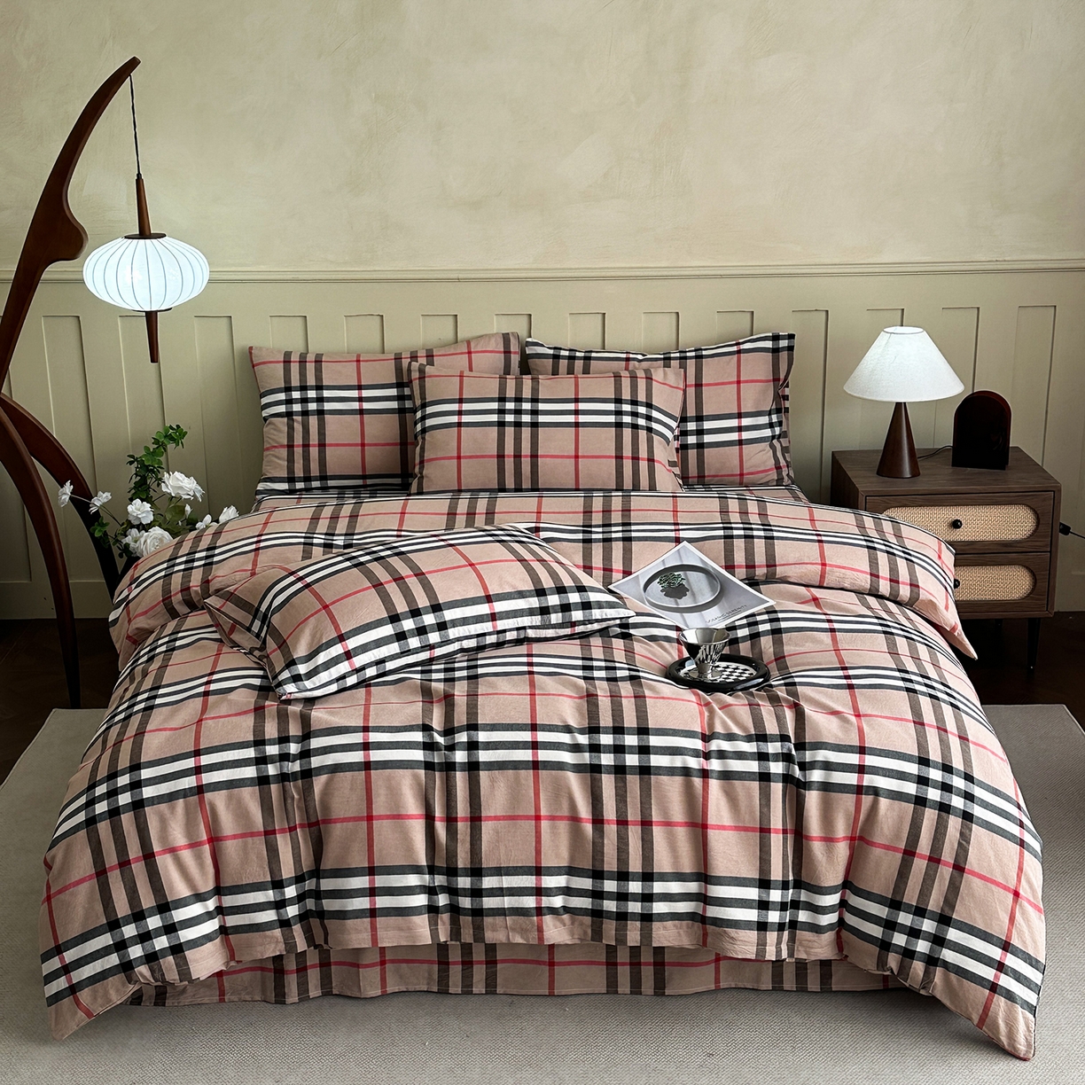 （总）女子家纺 2026新款全棉色织水洗棉简约四件套