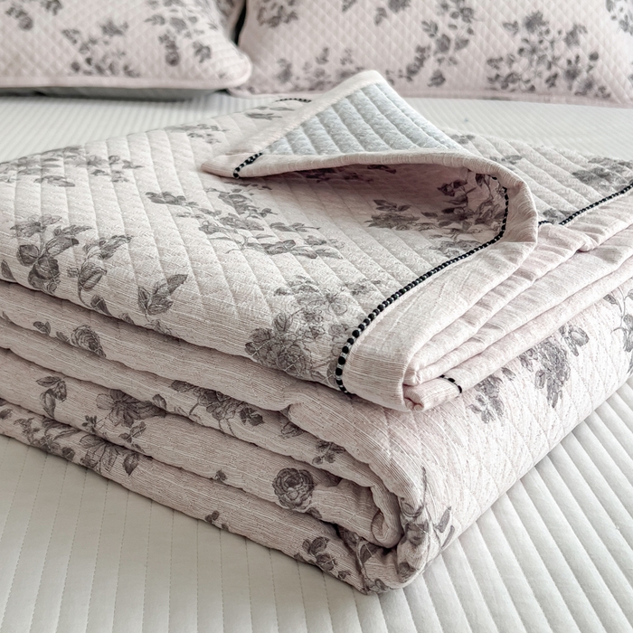 91家纺网 家纺一手货源 找家纺 （总）慕木家纺 2026春夏新款色织麻四季款单床盖 床盖单件