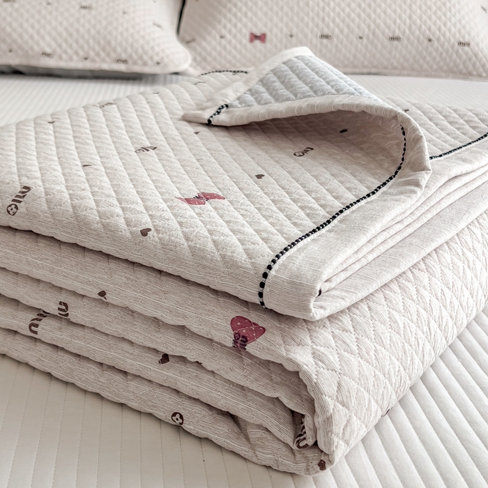 91家纺网 家纺一手货源 找家纺 （总）慕木家纺 2026春夏新款色织麻四季款单床盖 床盖单件