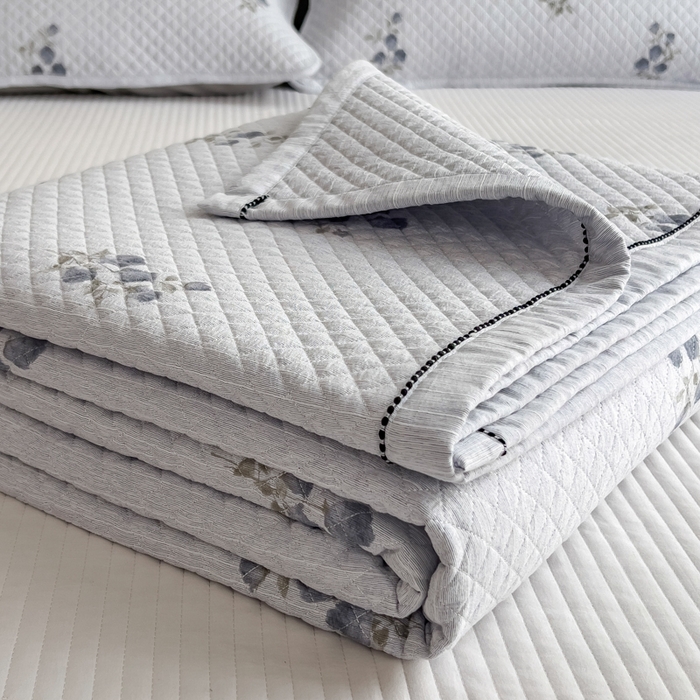 91家纺网 家纺一手货源 找家纺 （总）慕木家纺 2026春夏新款色织麻四季款单床盖 床盖单件