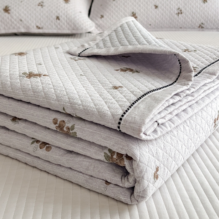 91家纺网 家纺一手货源 找家纺 （总）慕木家纺 2026春夏新款色织麻四季款单床盖 床盖单件