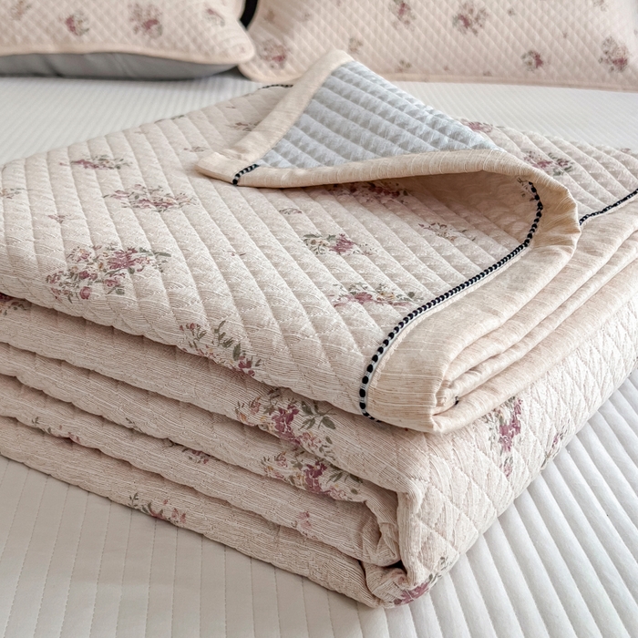 91家纺网 家纺一手货源 找家纺 （总）慕木家纺 2026春夏新款色织麻四季款单床盖 床盖单件