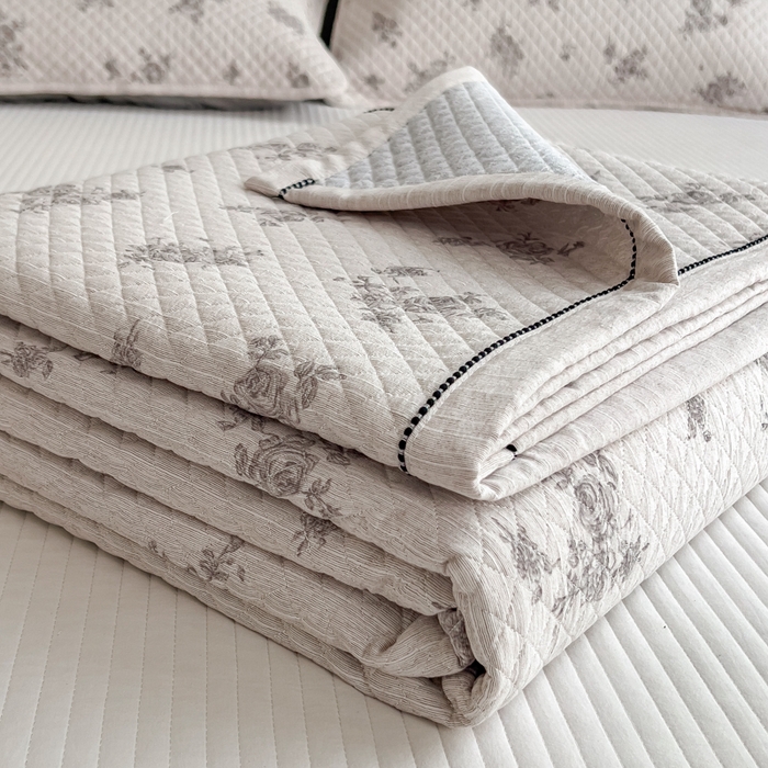 91家纺网 家纺一手货源 找家纺 （总）慕木家纺 2026春夏新款色织麻四季款单床盖 床盖单件