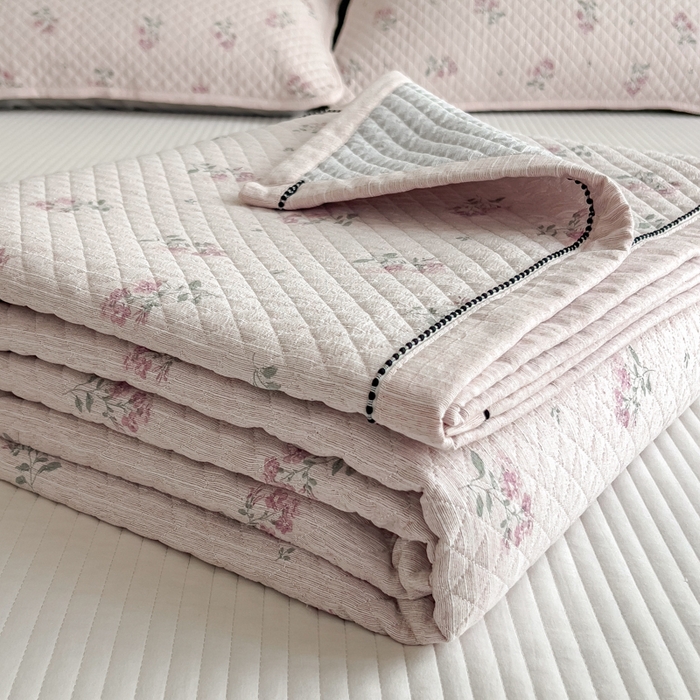 91家纺网 家纺一手货源 找家纺 （总）慕木家纺 2026春夏新款色织麻四季款单床盖 床盖单件