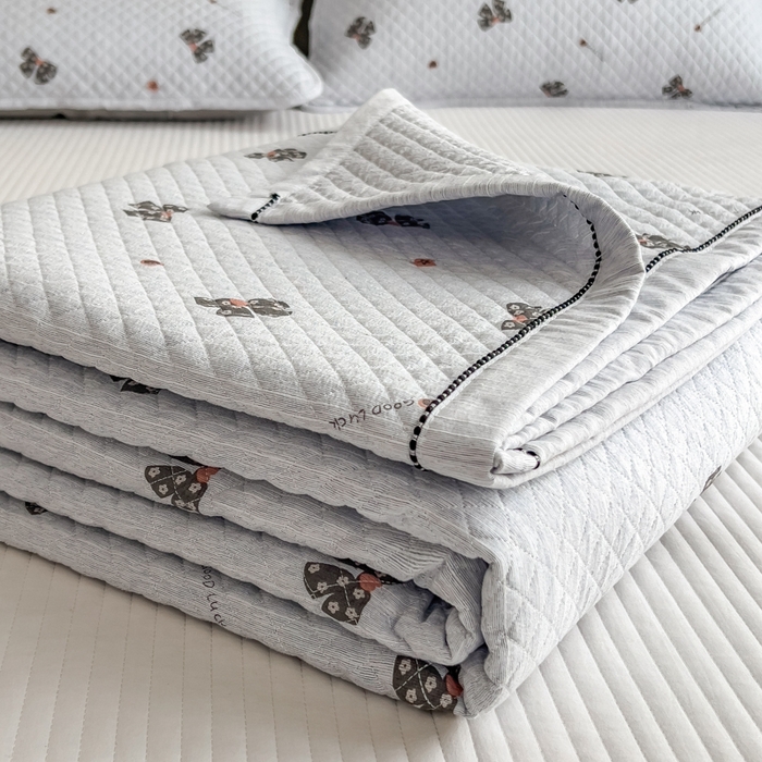 91家纺网 家纺一手货源 找家纺 （总）慕木家纺 2026春夏新款色织麻四季款单床盖 床盖单件