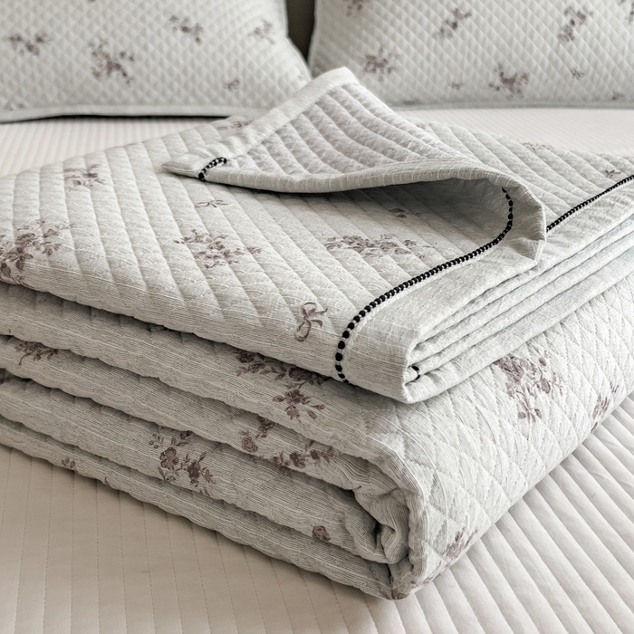 91家纺网 家纺一手货源 找家纺 （总）慕木家纺 2026春夏新款色织麻四季款单床盖 床盖单件