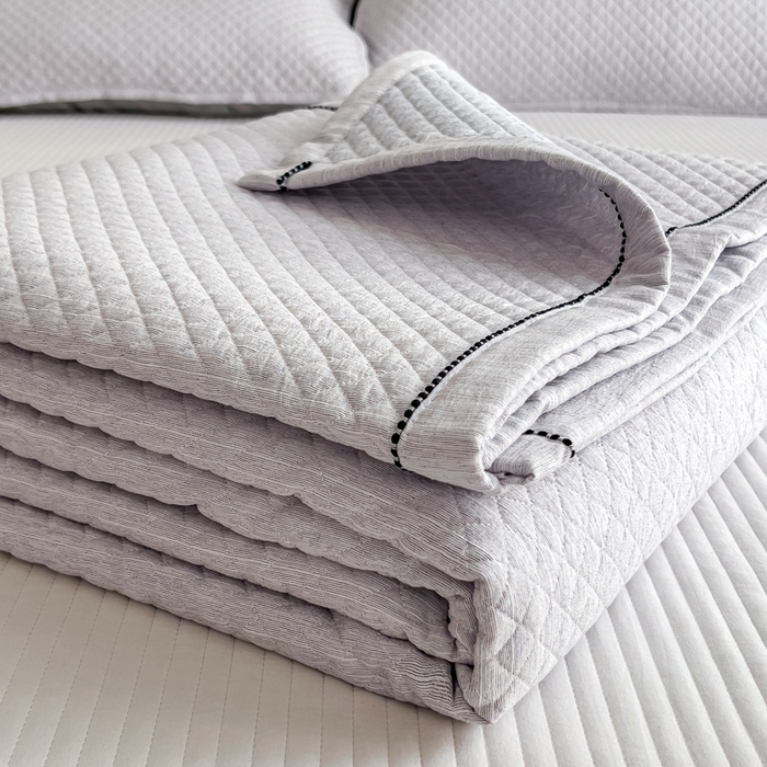 91家纺网 家纺一手货源 找家纺 （总）慕木家纺 2026春夏新款色织麻四季款单床盖 床盖单件