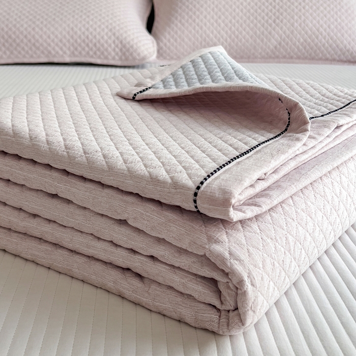 91家纺网 家纺一手货源 找家纺 （总）慕木家纺 2026春夏新款色织麻四季款单床盖 床盖单件