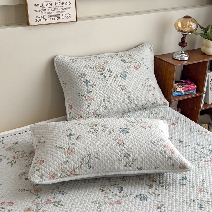 91家纺网 家纺一手货源 找家纺 慕木家纺 2026春夏新款色织麻四季款单床盖 床盖单件 问春归