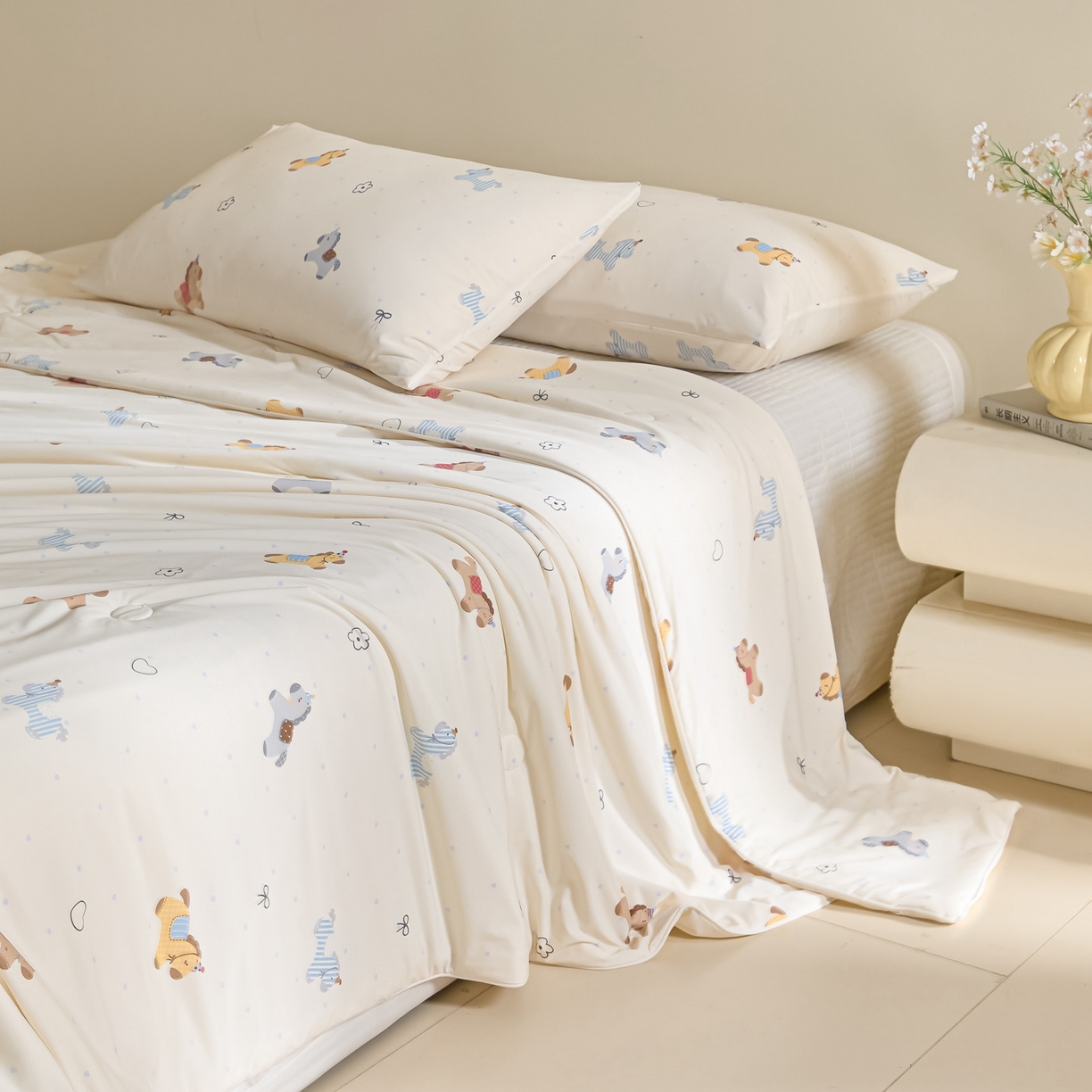 91家纺网 家纺一手货源 找家纺 （总）一加一 2026新款A类凉感冰皮印花冰蚕被夏被夏凉被空调被