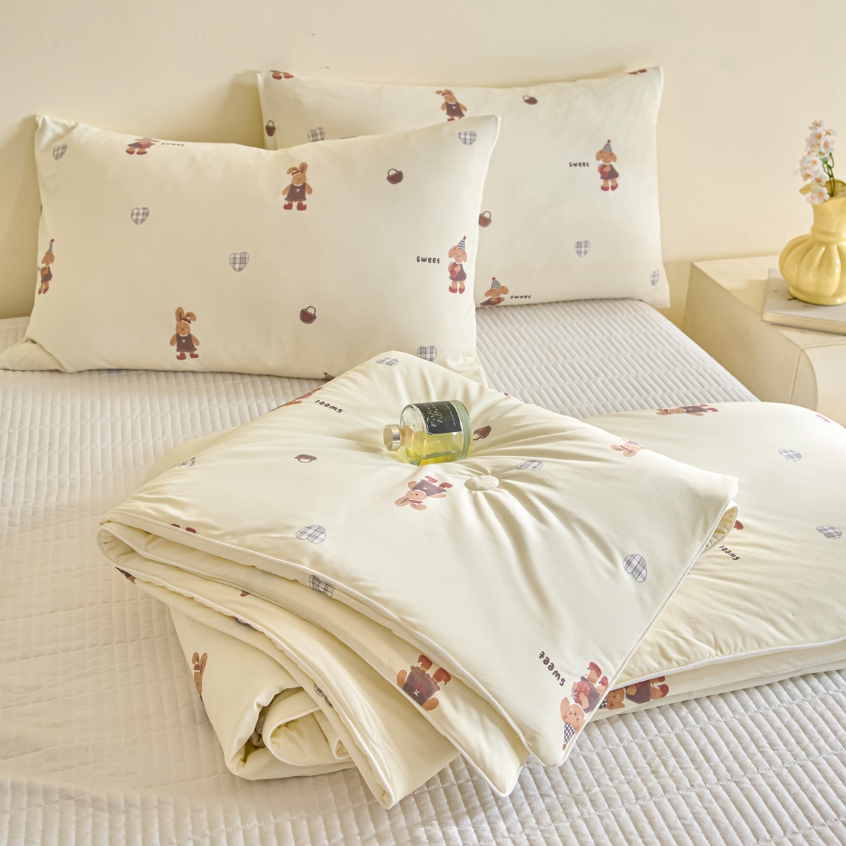 一加一 2026新款A类凉感冰皮印花冰蚕被夏被夏凉被空调被 甜兔日记