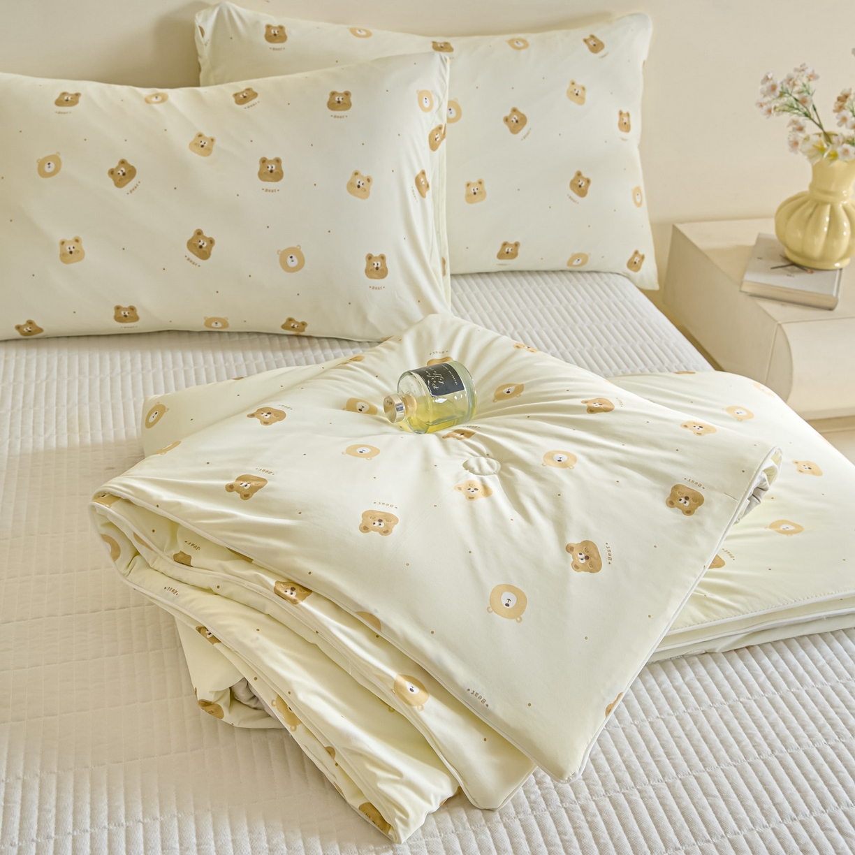 一加一 2026新款A类凉感冰皮印花冰蚕被夏被夏凉被空调被 童话熊仔