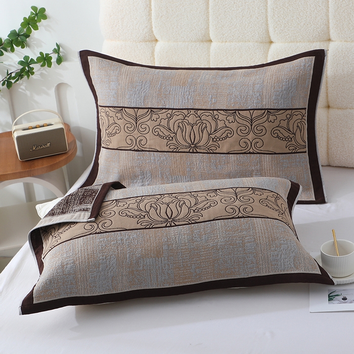 91家纺网 家纺一手货源 找家纺 娇兰毛巾 2026新款安心棉长效抗菌全棉a类加厚加双绑带防滑枕巾 苏曼