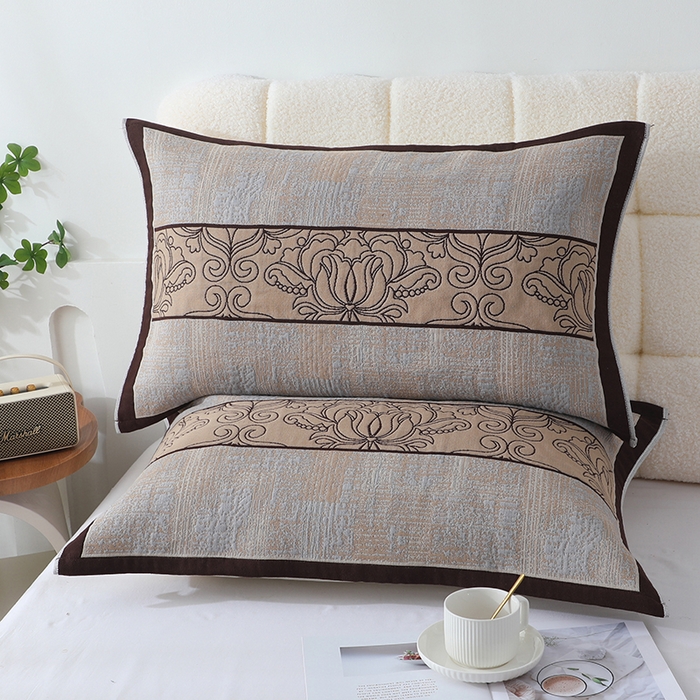 91家纺网 家纺一手货源 找家纺 娇兰毛巾 2026新款安心棉长效抗菌全棉a类加厚加双绑带防滑枕巾 苏曼