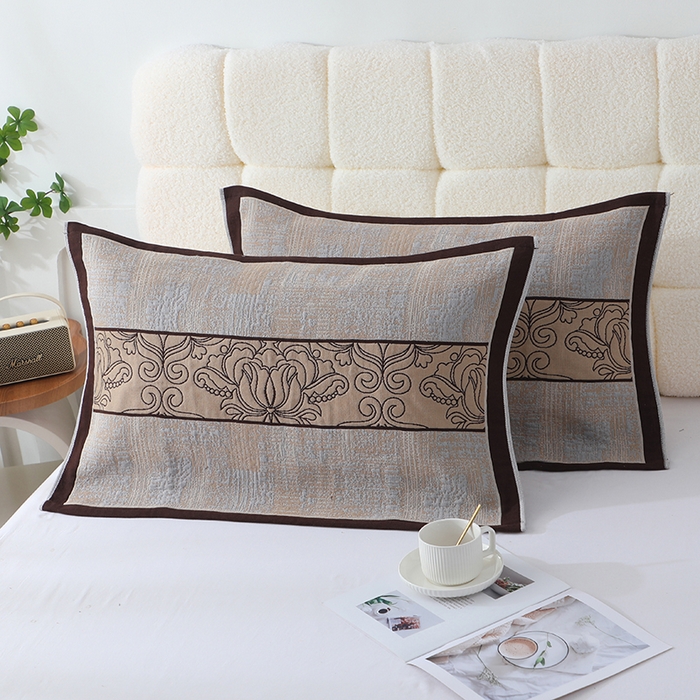 91家纺网 家纺一手货源 找家纺 娇兰毛巾 2026新款安心棉长效抗菌全棉a类加厚加双绑带防滑枕巾 苏曼