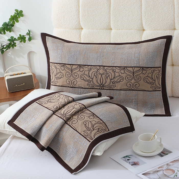 91家纺网 家纺一手货源 找家纺 娇兰毛巾 2026新款安心棉长效抗菌全棉a类加厚加双绑带防滑枕巾 苏曼