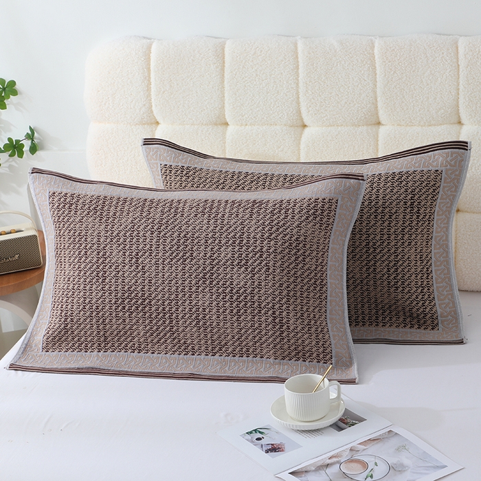 91家纺网 家纺一手货源 找家纺 娇兰毛巾 2026新款安心棉长效抗菌全棉a类加厚加双绑带防滑枕巾 棉罗织锦