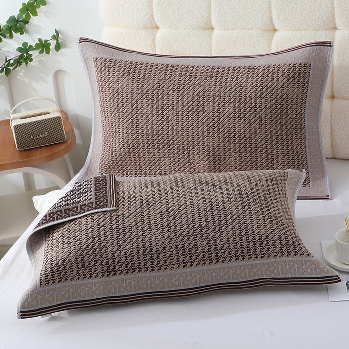 91家纺网 家纺一手货源 找家纺 娇兰毛巾 2026新款安心棉长效抗菌全棉a类加厚加双绑带防滑枕巾 棉罗织锦