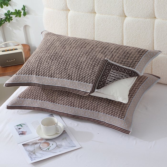 91家纺网 家纺一手货源 找家纺 娇兰毛巾 2026新款安心棉长效抗菌全棉a类加厚加双绑带防滑枕巾 棉罗织锦