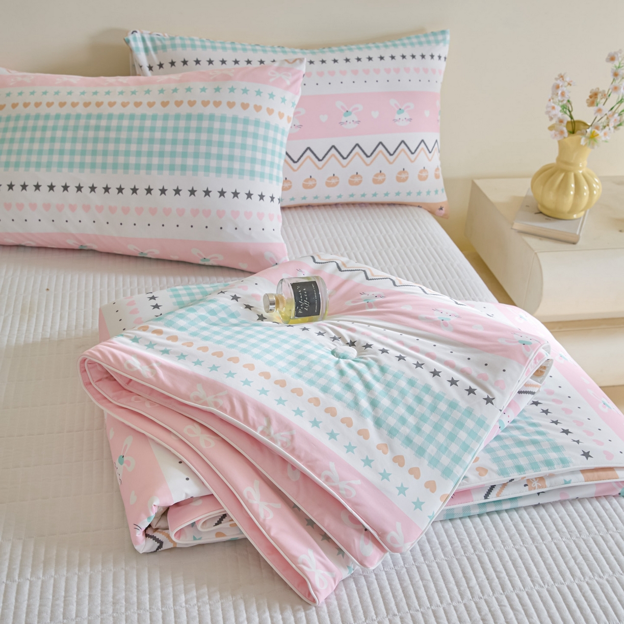 一加一 2026新款A类凉感冰皮印花冰蚕被夏被夏凉被空调被 星兔时光