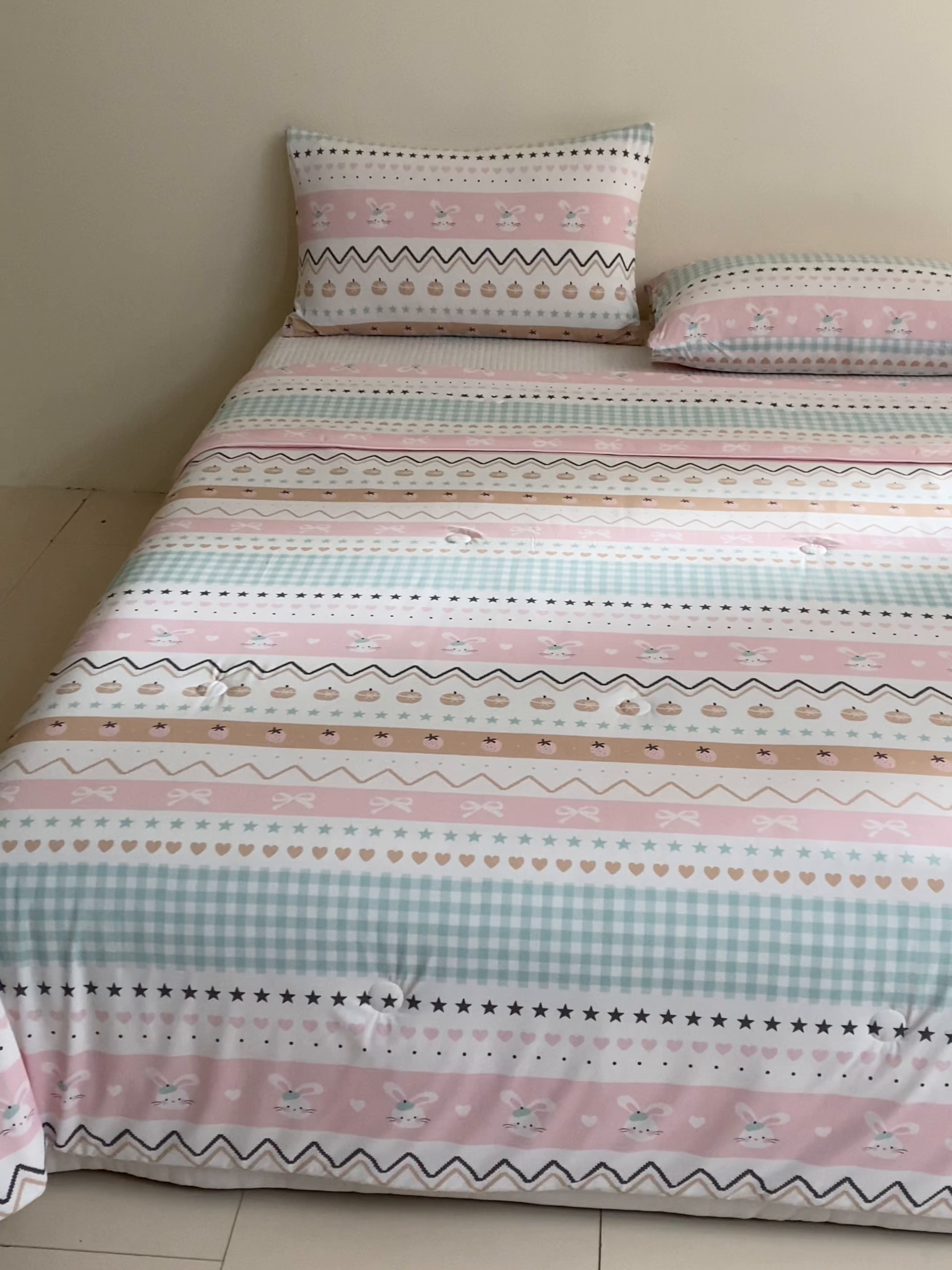 91家纺网 家纺一手货源 找家纺 一加一 2026新款A类凉感冰皮印花冰蚕被夏被夏凉被空调被 星兔时光