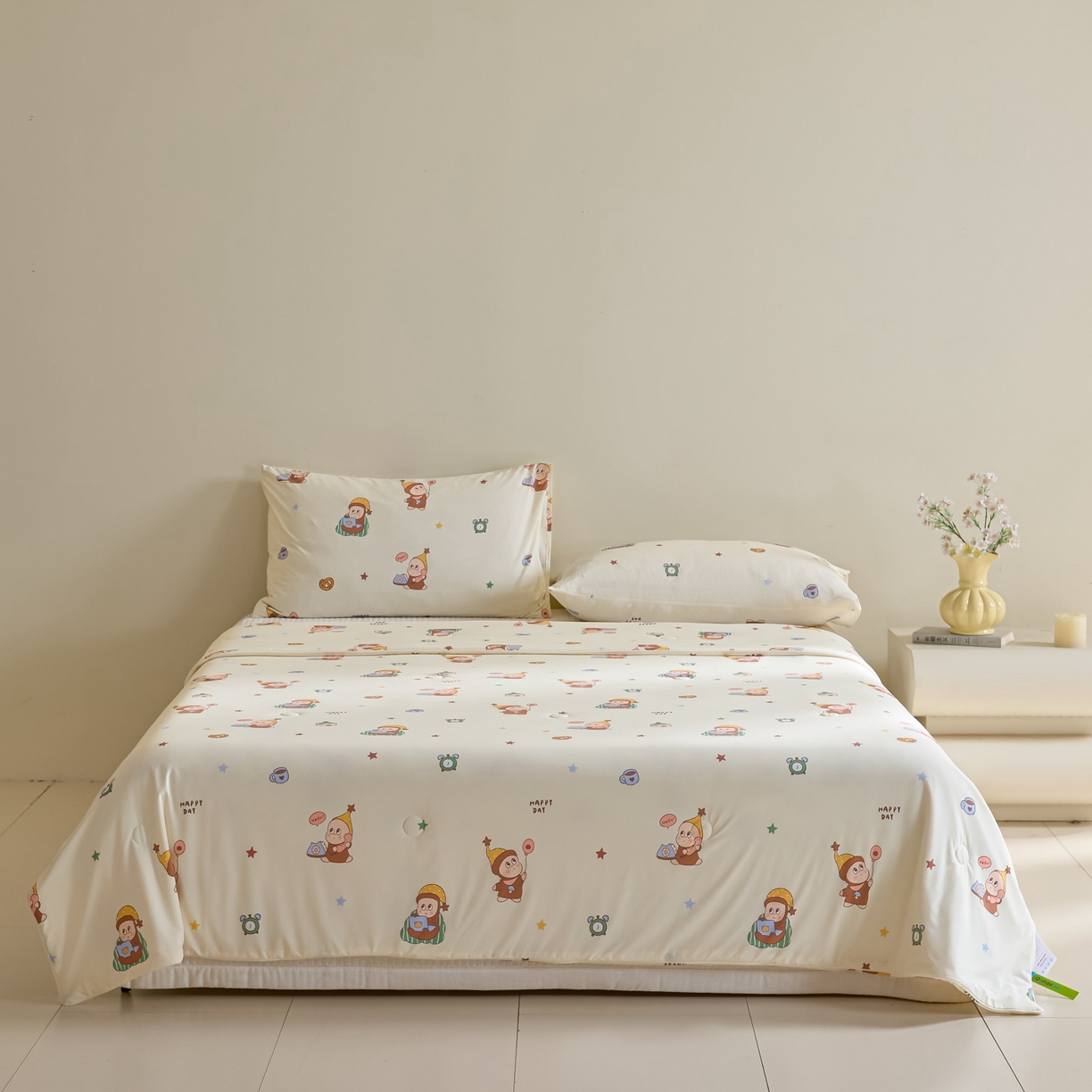 91家纺网 家纺一手货源 找家纺 一加一 2026新款A类凉感冰皮印花冰蚕被夏被夏凉被空调被 星仔日常